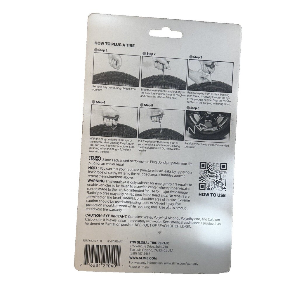 Slime Deluxe Tire Plug Kit 2040-A 11 Piece Ergonomic Pistol Grip Repair NEW - Picture 2 of 2